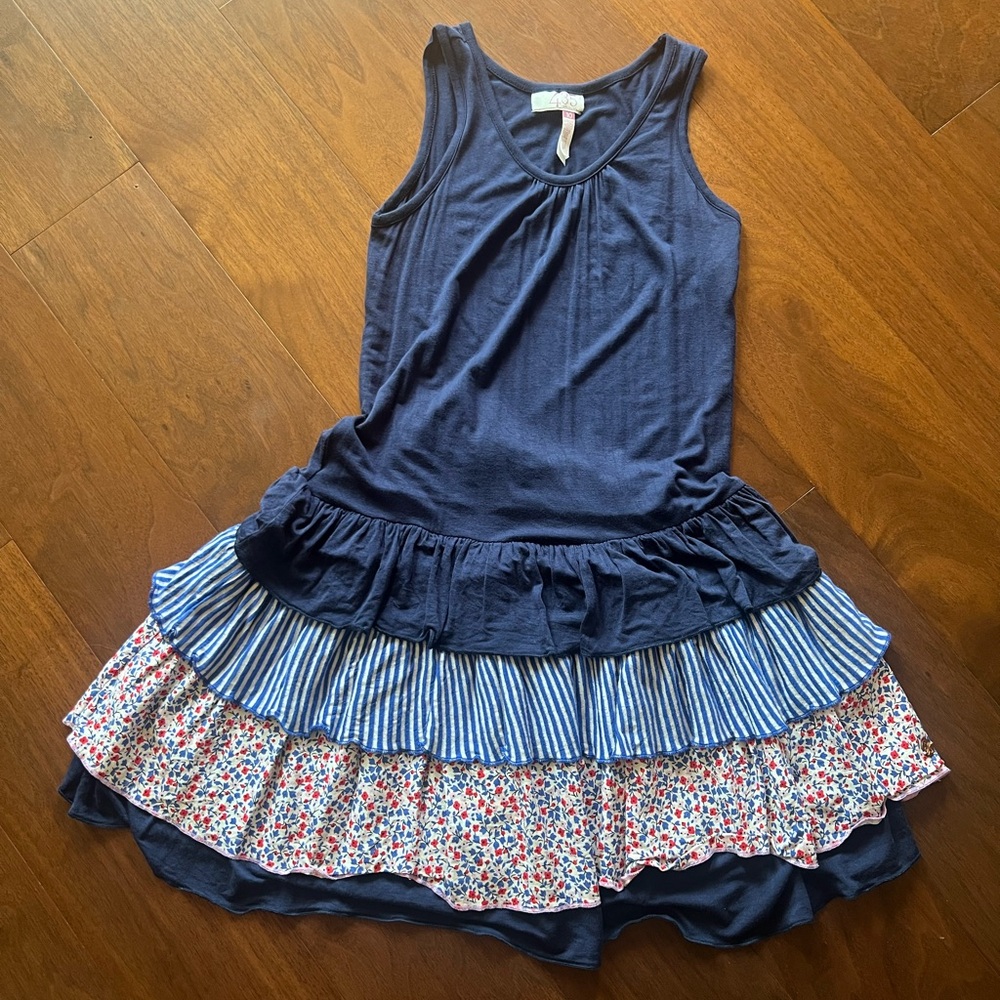Matilda Jane Navy and Blue Striped Kids Dress